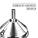 Stainless Steel Kitchen Funnel with Removable Strainer/Filter for Essential/Cooking Oils, Food Grade 3 Set Metal Funnels for Transferring of Liquid, Fluid, Dry Ingredients & Powder, HOXHA (3 Packs)