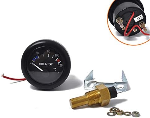 MADONG Combination and assembly ship indicator light water temperature meter ship water temperature alarm sensor (Color : Black)