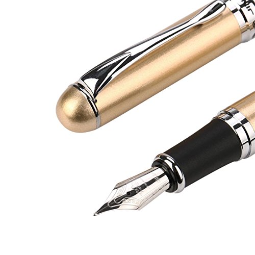 JinHao X750 Fountain Pen Matte Frosted Deluxe Black Extra Fine Nib (J)