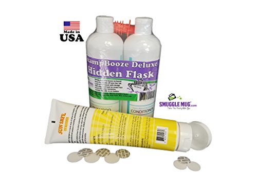 ShampBooze Deluxe and Sunscreen Flask Set by Smuggle Mug