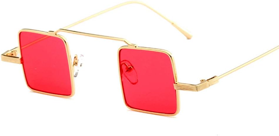 Sunglasses for Men And Women, Personality Square Sunglasses-Fashion Sunglasses Candy-Personality Sunglasses,Red