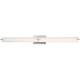 GEORGE KOVACS P5046-084-L Tube LED Vanity Bath Light, 2-Light, 40 Total Watts, 4.75-in H x 39.75-in W, Brushed Nickel