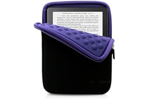 EMOREVALUE Small E-Reader Sleeve Case Bag Neoprene for 6.8”Kindle Paperwhite 11th Gen 2021, Paperwhite Signature Edition / 6" Kindle 11th Gen 2022 / 10th Gen 2019, 6-7 Inch ebook Reader Tablet Pouch (Purple)