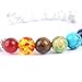 EnjoIt Beads Bracelet for Men Women Lava Rock Elastic Natural Stone Chakra Healing Bangle (Colorful)
