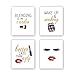 CHDITB Unframed Modern Fashion Women Art Print, Set of 4(8
