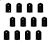 12 Black Plastic Pour Spout Dust Cap Covers Universal Dust and Bug Protection