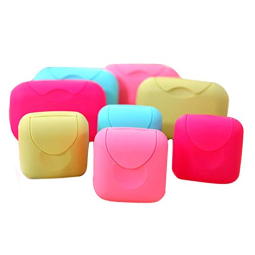 Yeefant Bathroom Dish Plate Case Home Shower Travel Hiking Holder Container Soap Box-Make Your Soap Keep Clear(4 Pack Random Color) (S)
