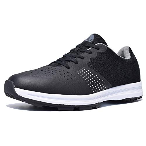 THESTRON Men’s Golf Shoes Walking Sneakers Training Sports Golf Shoe Black