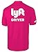 LYFT Polo shirt in Hot Pink, LYFT driver shirt, LYFT shirt.
