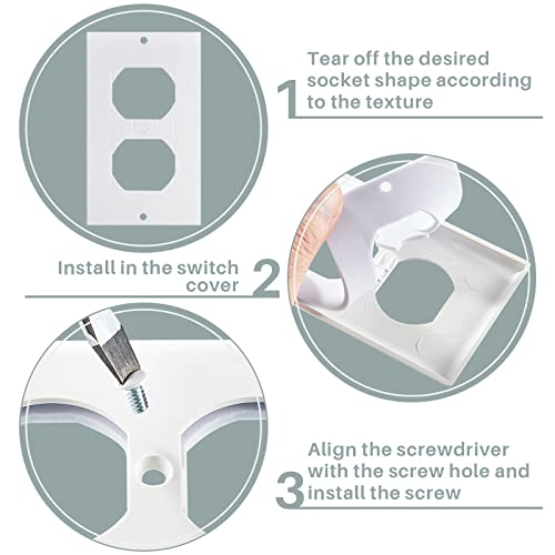100 Pieces Wall Plate Insulation Gasket White Outlet Insulation Gasket