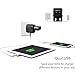 MOCREO Travel Adapter, International Travel Charger Adapter World Plug Adapter Built-in 2.1A Dual USB Ports - Universal AC Socket - Safety Fuse (Black)