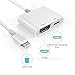 Lightning to HDMI, Lightning Adapter Cable, 1080P Lightning Digital AV Adapter, Sync Screen HDMI Connector with Charging Port for Select iPhone/iPad Models, Support iOS 11 and Before, No APP (White)