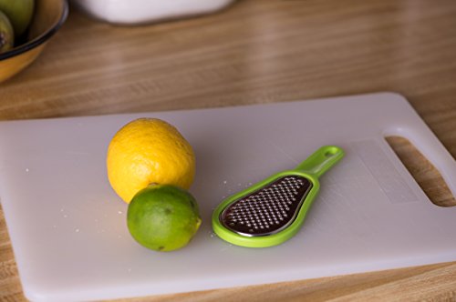 Premium Cheese Grater and Slicer with Storage Cup Set | Super Sharp Stainless Steel Blades | Easy to Grip Handle and Attached Convenient Storage Cup | Variety Bundle Set of 4 Different Blades and Cups