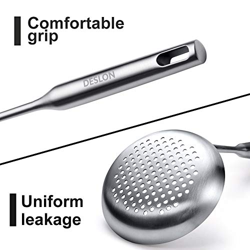 DELSON Skimmer Slotted Spoon Rustproof, Integral Forming Durable