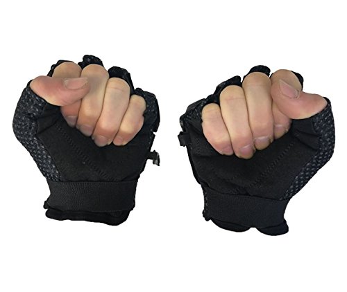 Zephyr Tactical Half-Finger Paintball and Airsoft Gloves - Black - Small/Medium - Thumbnail 2