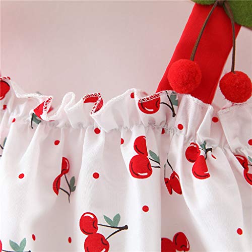 Kids Toddler Baby Girls Summer Dress Outfits Ruffle Strap Floral Print Skirt Sunsuit Beachwear Clothes 12M-3Y Red