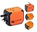 Ailuner Travel Adapter,Worldwide Power Converters Universal World Travel Plug Adapter with 2.4A Dual USB Charger & Worldwide AC Wall Outlet Plugs for USA EU UK AU