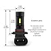 YITAMOTOR 2x Max 60W 1200 Lumens High Power Chipsets H10 9145 9140 LED Bulbs for DRL or Fog Lights Xenon White 6000k