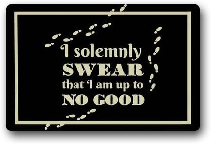 Novelty Design Custom Harry Potter I Solemnly Swear That I Am Up To No Good Doormat 23.6"(L) x 15.7"(W)-M2811