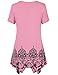 Juniors Tops,Laksmi 2017 Fashion Women Clothes Summer Tees Asymmetrical Hem Flowy Fit and Flare Mini Dresses Shirts (XX-Large, Dark Pink)
