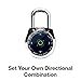 Master Lock Padlock, dialSpeed Set Your Own Combination Digital Lock, 2-1/16 in. Wide, Assorted Colors, 1500eXD