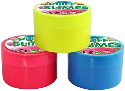 Lottogo Fluffy Slime - Meland 10-OZ Toy Slime Jumbo Fluffy Floam Slime Stress Relief Toy Scented Sludge Toy for Kids and Adults, Super Soft and Non-sticky,3 Colors(Blue,Yellow,Red)