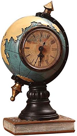 Handmade Globe Clock Nordic Style Earth Clock Resin Spherical Clock