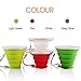ME.FAN Silicone Collapsible Travel Cup - Silicone Folding Camping Cup with Lids - Expandable Drinking Cup Set - Portable, Graduated [9.22oz]