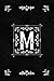 Scandinavian Design Floral Monogram Daily Journal Notebook - Letter M: Decorative Letter on Black Le by