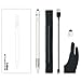 Stylus Pen Compatible for Apple iPad, 2 in 1 Rechargeable High Accuracy and Smooth Pencil with Ultra-fine Copper Tip/Mesh Tip Compatible iPad Pro/iPhone/iPad Mini/Samsung and Other Android Devices