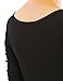 May&Maya Women's Long Sleeve Partial Front Button Bodysuit(Black XL)