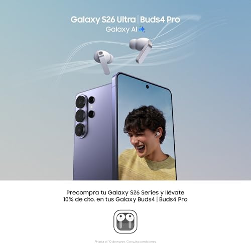 Galaxy S26, 256GB, Teléfono Móvil con Galaxy AI, Cámara 50MP, 12GB RAM, Batería 4300mAh, Garantía del Fabricante 3 Años + 1 Año Extra, Color Azul Cielo (Versión Española)