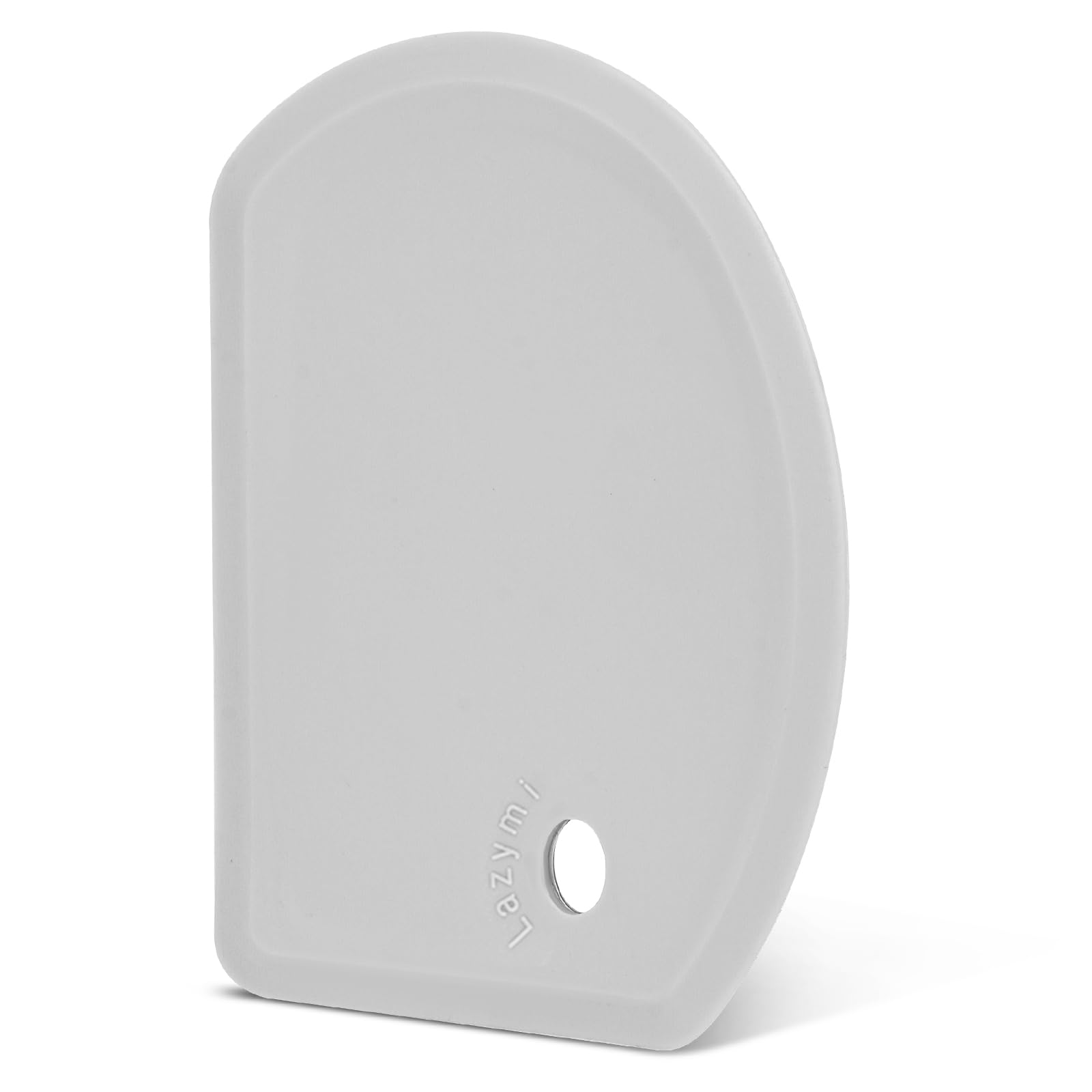 Lazymi Flexible Silicone Dough Scraper Cutter, Large (15.2×10.9CM) Multipurpose Pastry Scraper Nonstick, Food Grade Bowl Scraper Spatula Bench Tool for Baking Bread Making Sourdough Cake Pizza,Grey