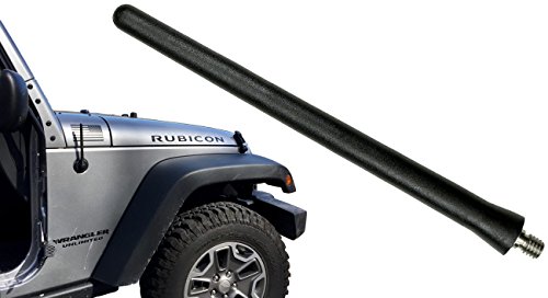 "THE ORIGINAL" - 2007-2018 Jeep Wrangler - 6 3/4" SHORT Custom Rubber Antenna - #1 RECEPTION SHORT ANTENNA