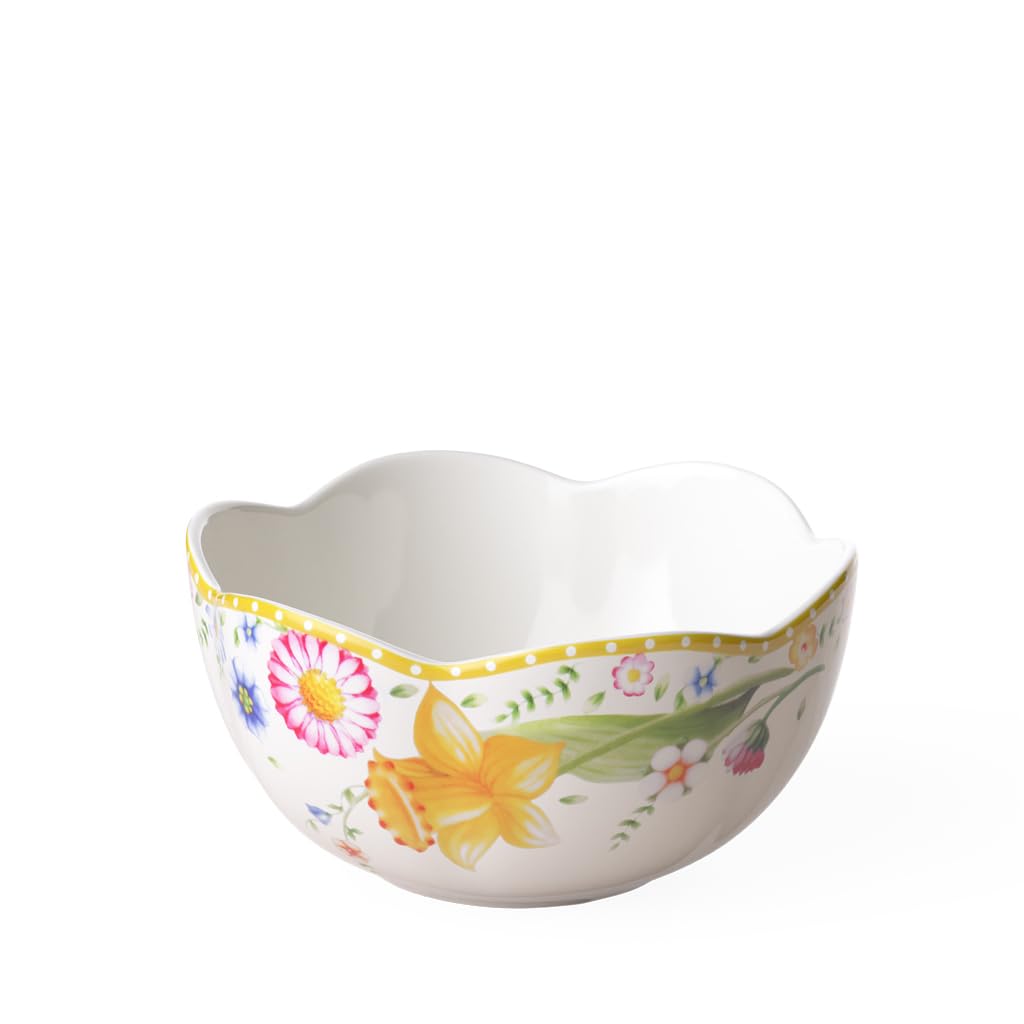 Villeroy & Boch Spring Awakening Small Bowl, Porcelain, Yellow/Green/Red