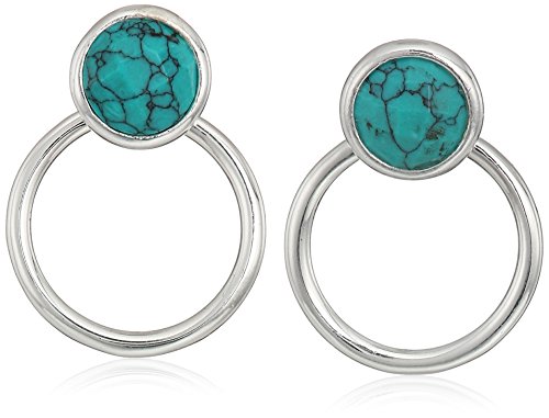 Argento Vivo Turquoise Post Circle Stud Earrings