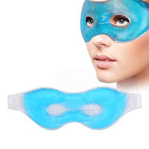 Cooling Eye Facial Mask, Reusable Anti-Fatigue Cooling Eye Facial Mask Sleepmask Hot Compress Sleeping
