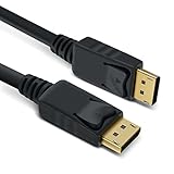 GearIT Gold Plated DisplayPort to DisplayPort Cable 6 Feet - 4K Resolution Ready (DP to DP Cable) Black