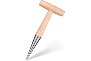 Plant Hole Digger for Planting Caddies, Upgraded Seed Dibber Garden Tool Bulb Planting Tool, T Wooden Handheld Garden Seed Di