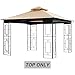 ABCCANOPY Replacement of Canopy L-GZ724PST-B Gazebo Canopy Set (Beige)