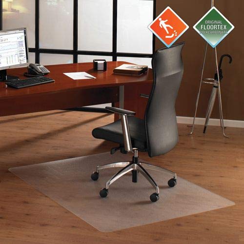 Floortex Polycarbonate AntiSlip Chair Mat 47" x 35" for Hard Floors and Low Pile Carpets