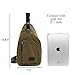 SAYGOER Canvas Sling Bag Chest Bag Pack Small Travel Unbalance Crossbody Bag Men Women with Adjustable Strap for Outdoor Sports