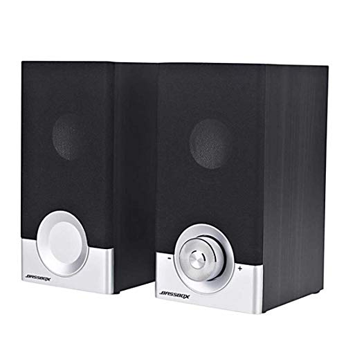 Computer Speakers, 6W Wood USB Speaker, Multimedia Speakers for Laptop, Desktop, Tablets, Phones