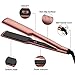 PHOEBE Ceramic Flat Iron 1.75 inch-Silky Straightener Adjustable Heat Ceramic Tourmaline Ionic Flat Iron Instant Heat Up Dual Voltage Straightens & Curls Incl Glove(Rose Gold)thumb 1