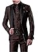 One Button 3 Pieces Brown Wedding Suits Notch Lapel Men Suits Groom Tuxedos Brown 46 Chest / 40 Waist