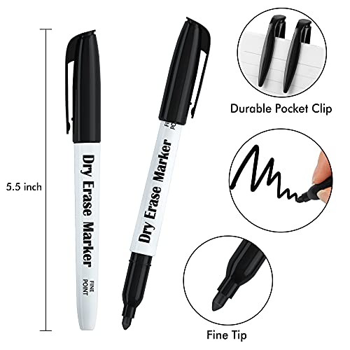 Dry Erase Markers, Lineon 100 Bluk Pack Black Whiteboard Markers with 2