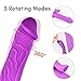 G-Spot Rabbit Vibrator Tongue Licking Clitoris Stimulator with 3 Rotating Modes and 9 Vibrating Modes Dildo Vibrators for Vagina Clit Stimulation USB Rechargeable Sex Toy for Women Couple