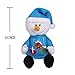 HollyHOME Stuffed Animal Christmas Snowman Plush Toy Home Decorations Festival Birthday Gift for Kids 15 inches in Blue Sweater