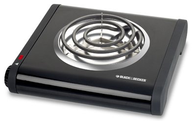 Black & Decker Buffet Range 100 W/120 V Single Burner Black