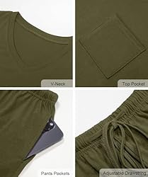 RUBZOOF Women's Short Sleeve Pajama Sets with